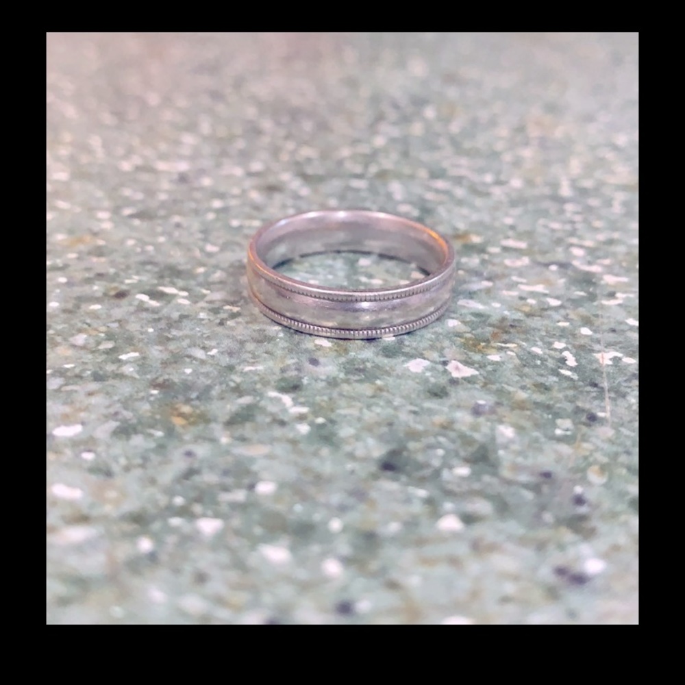 Sterling Silver Wedding Band, size 7 or 8